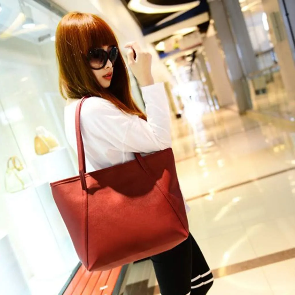 Leather Purses Satchel for Women Messenger Satchel Solid Capacity Women Handbag Bags High Shoulder