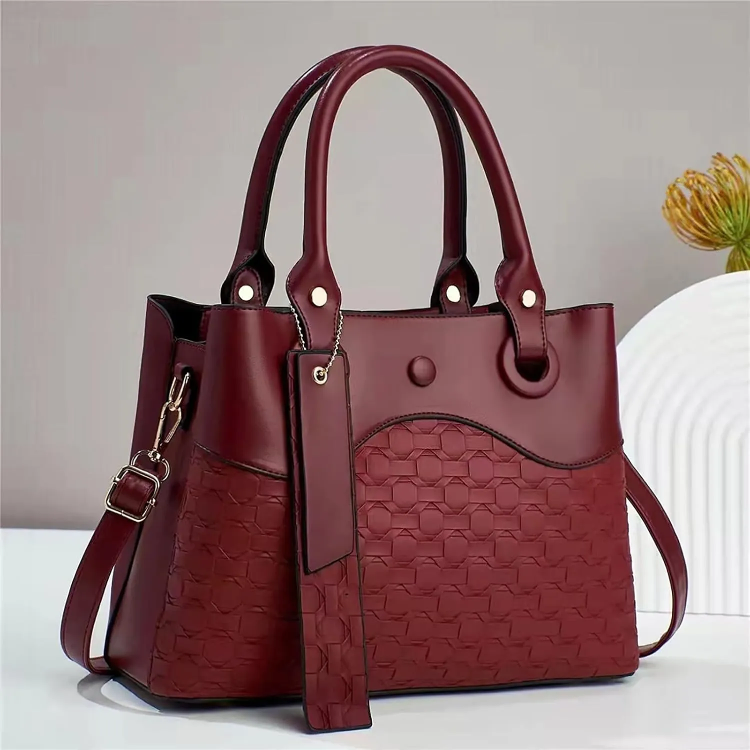 Leather Purses Shoulder Bag Retro Handbag Simple And Atmospheric Single Shoulder Bag Korean Version Of The Trend Of