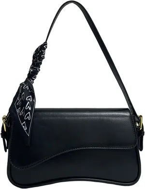 Leather Shoulder Bag, Faux Pu Leather Tote Bags Elegant Classic Handbags Purse Clutch Saddle Bag with 2 Dajustable Strap
