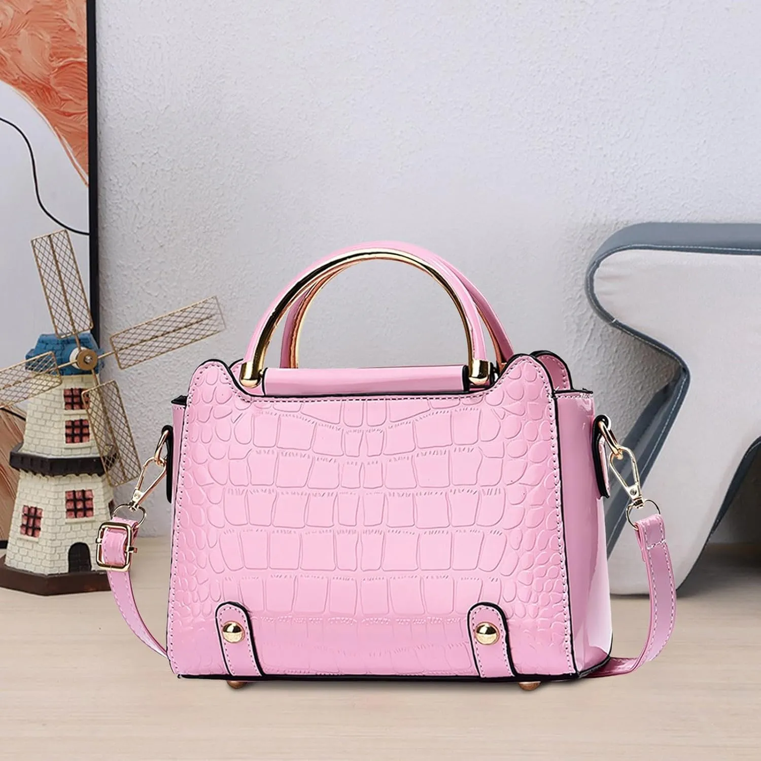 Leather Shoulder Handbag Tote Purses Womens Tote Bag Fashion Handbags Purse Satchel Shoulder Bags Leather Bag For Ladies