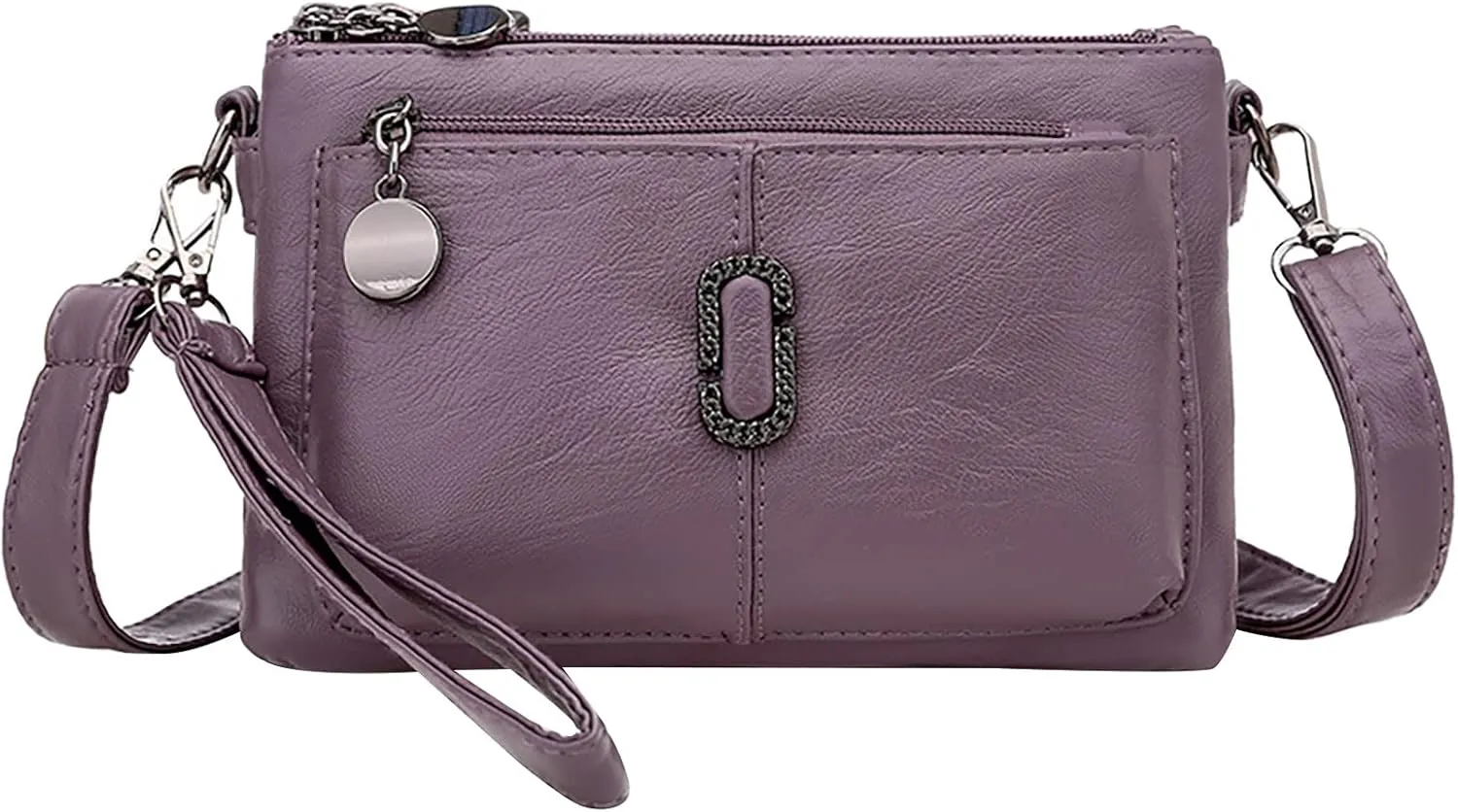 Lightweight Pocketbook Layer Small Bag Women'S Bag All Pu Leather Simple Shoulder Messenger Fashion Mobile