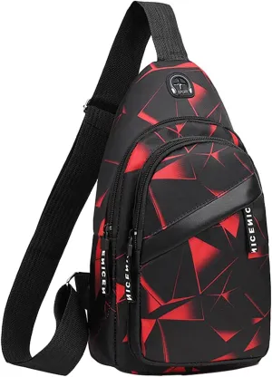 Lightweight Small Crossbody Bag for Women Men Crossbody Bags with Adjustable Guitar Strap 2025 Large Handbags(Red)