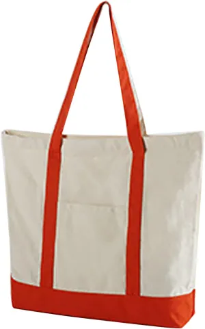 Medium Supermarket Bags Large Capacity Zipper Portable Canvas Bag Shoulder Bag Men (Red, One Size)