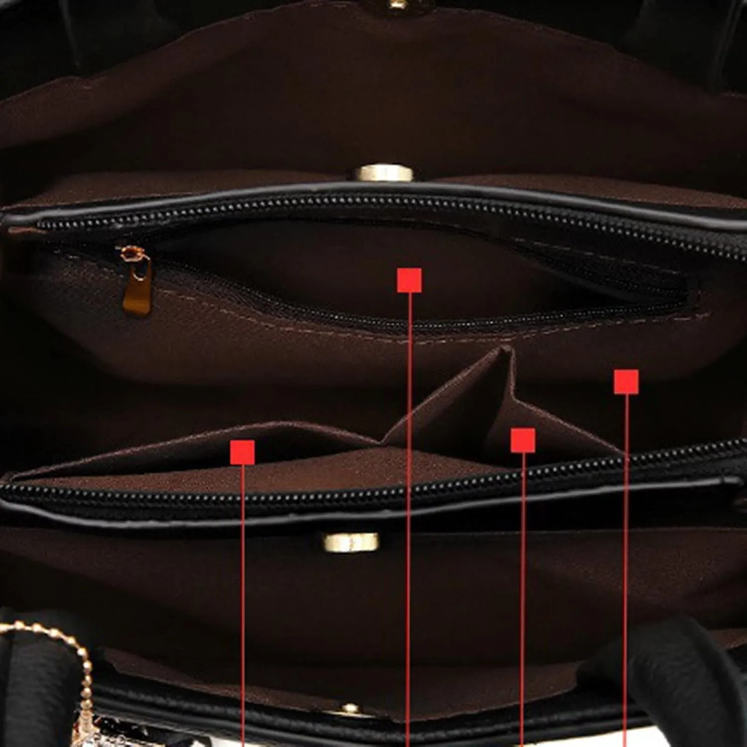 Medium Tote Bags for Women Fashion Versatile Satchel Purses with Multi Zipper Pocket Luxury Travel Bag