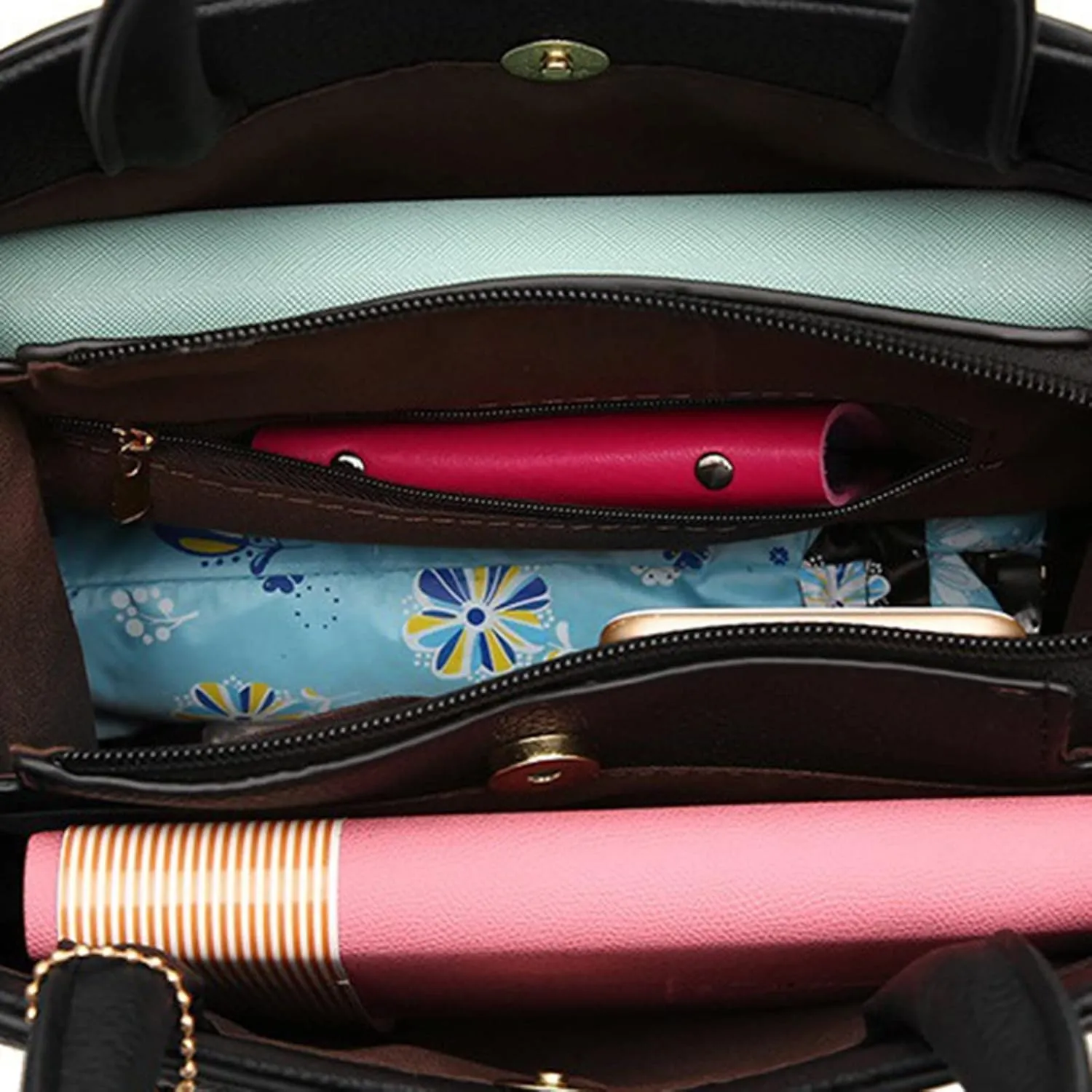 Medium Tote Bags for Women Fashion Versatile Satchel Purses with Multi Zipper Pocket Luxury Travel Bag
