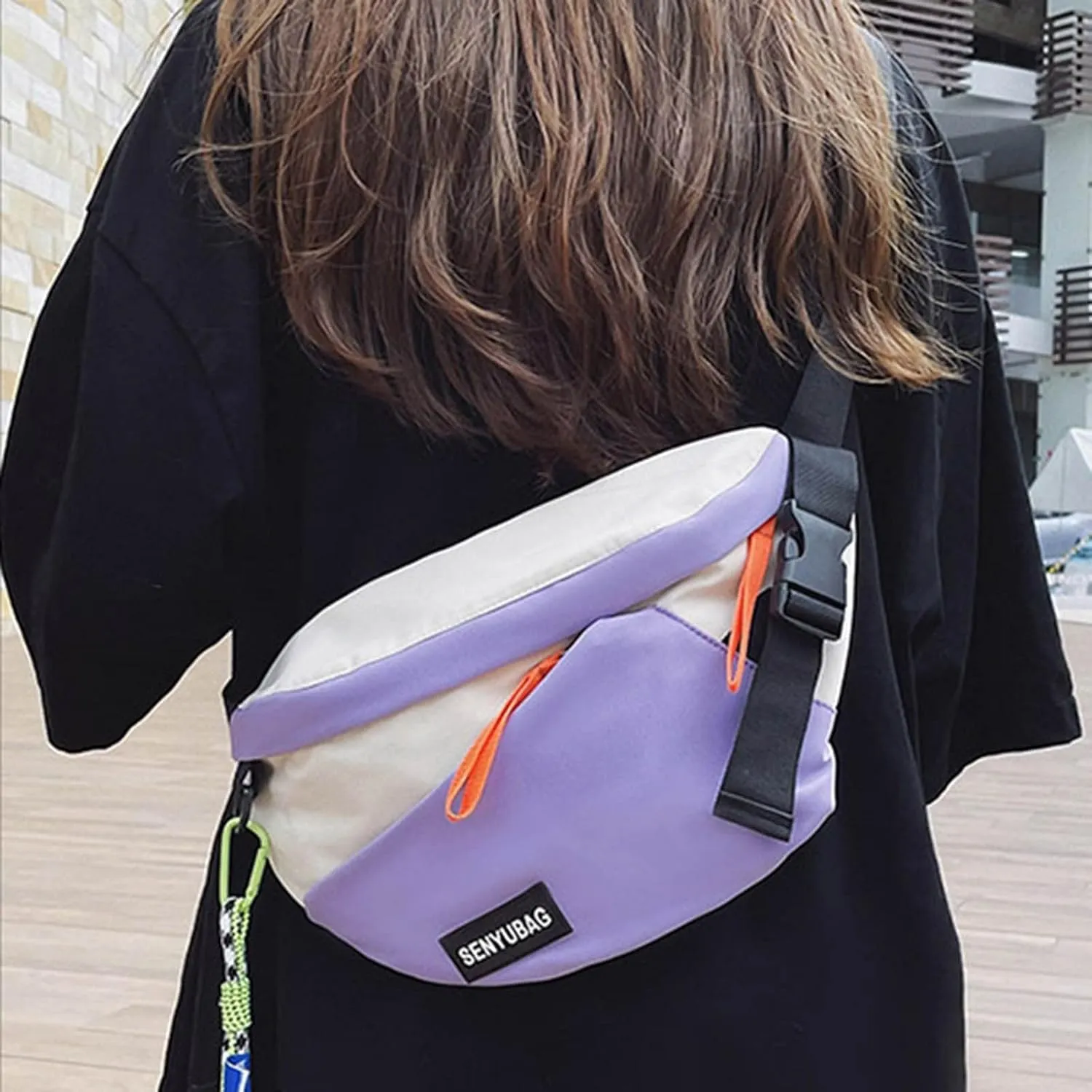 Men And Women Fashion Trend Capacity Messenger Bag Simple Casual Camping Bag Shoulder Bags Bag for (Purple, One Size)