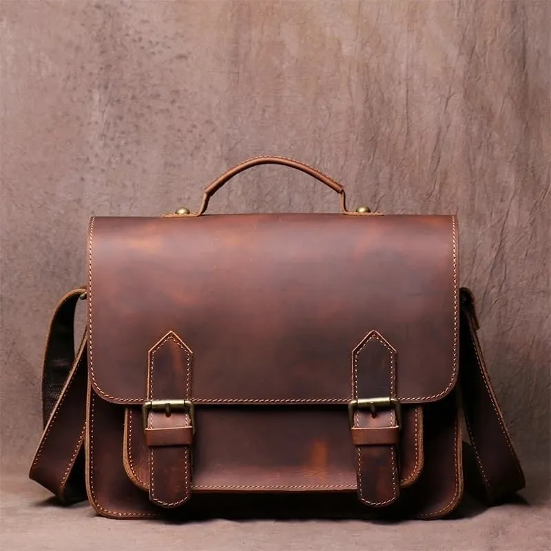 Men's Crossbody Bags, Shoulder Tote Bags, College Style Crossbody Bags, Vintage Tote Bags