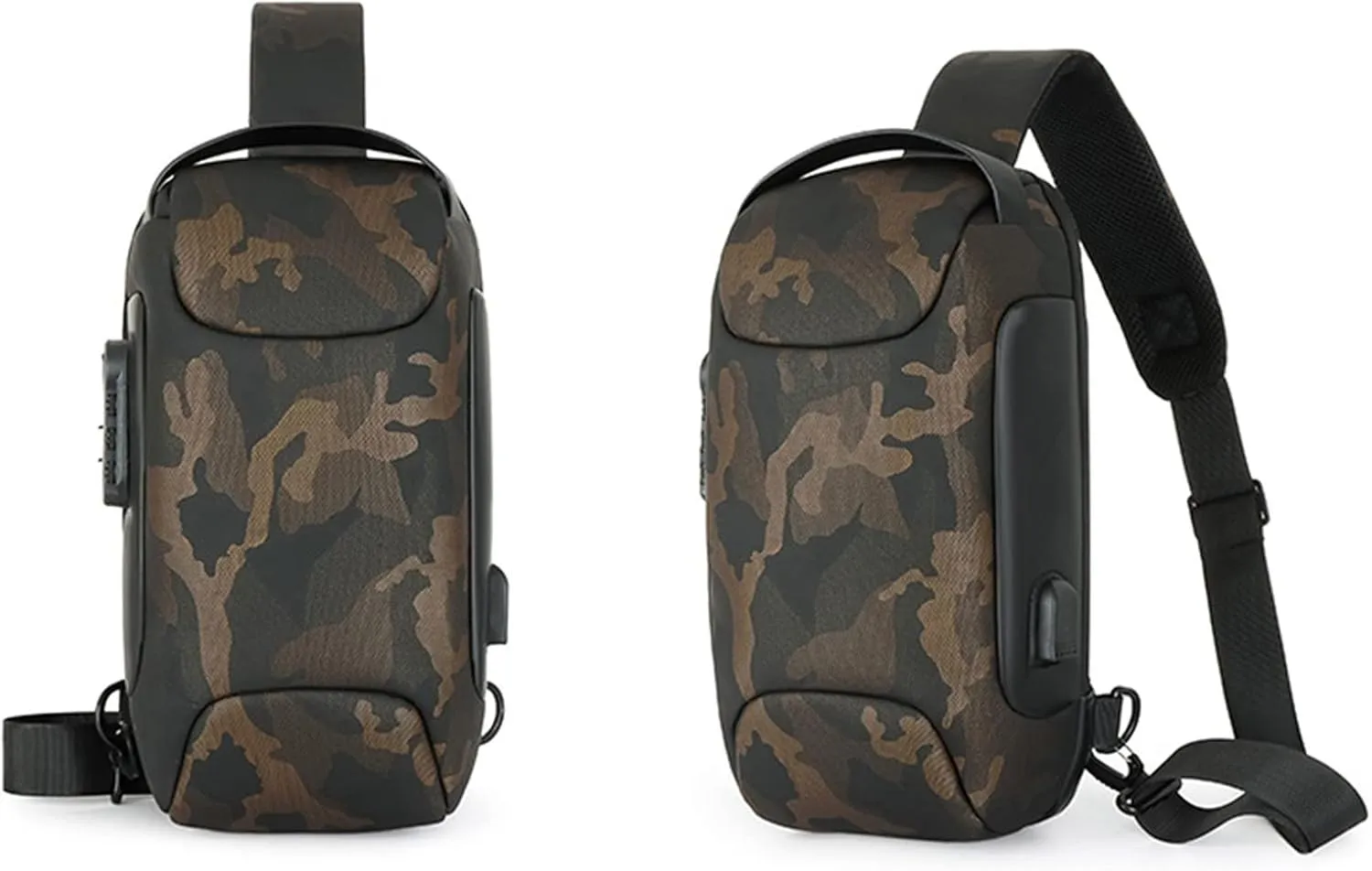 Men's Prevention Of Thieves Password Chest Lock Bag Cloth Sports One Shoulder Messenger Bag Shoulder Bags for (One Size)