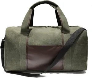Men's Shoulder Bags Canvas Simple Travel Luggage Handbags Solid Durable Duffel Shoulder Bags Crossbody Weekend Carry Organizer
