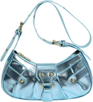 Messenger Bags Crossbody Pleated Purse Hobo Shoulder for Women Y2K Handbag