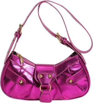 Messenger Bags Crossbody Pleated Purse Hobo Shoulder for Women Y2K Handbag