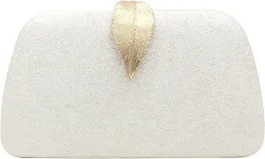 Messenger Bags for Men Wedding Clutch Purse Formal Evening Crossbody Bag(White)