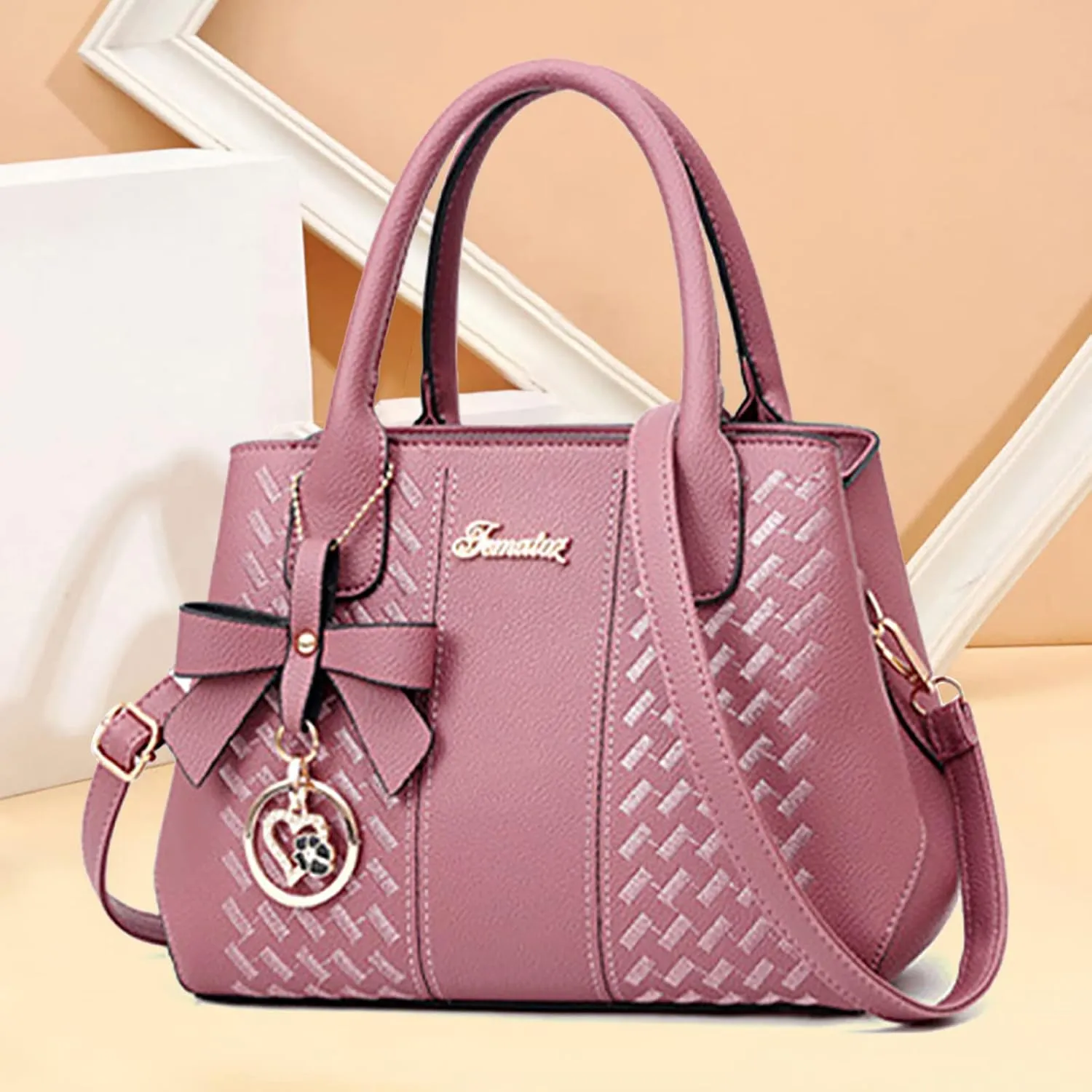 Messenger Tote Bag for Women Fashion Ladies PU Leather Top Handle Bags Purse and Wallet Set for Women