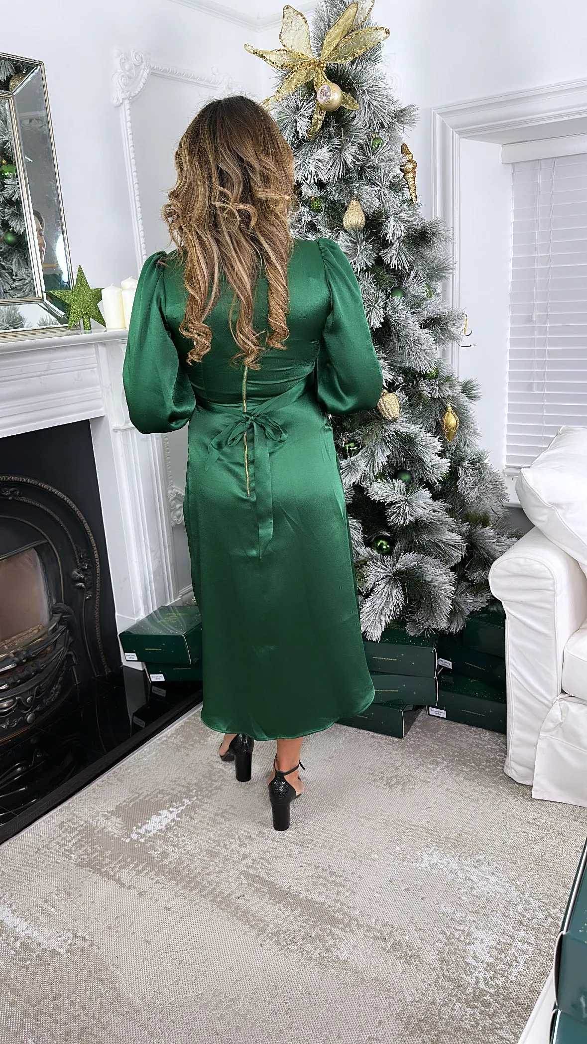 Missouri Green High Low Midi Dress