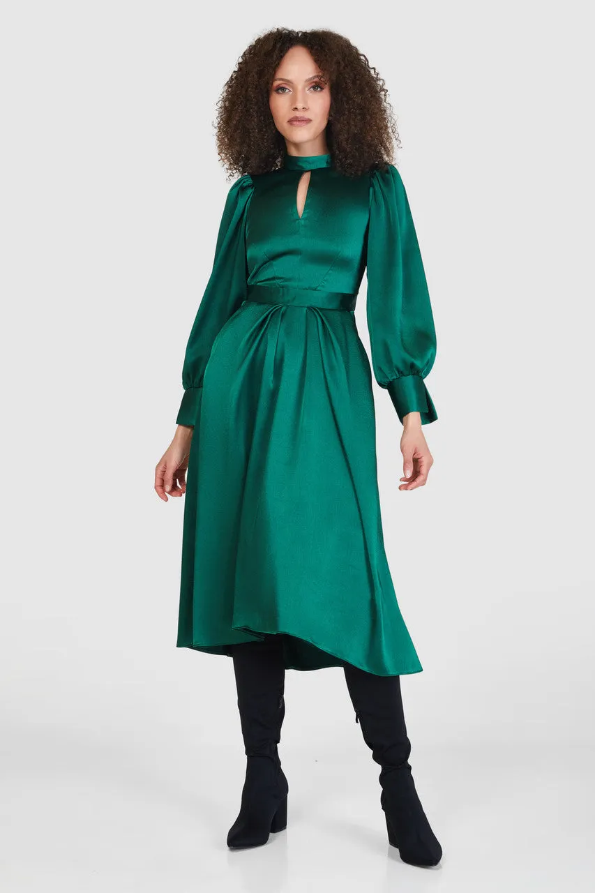 Missouri Green High Low Midi Dress