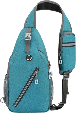 New Simple Men's Splash Proof Chest Bag Sports Leisure Shoulder Bags Fashion Student Messenger Bag (Green, One Size)
