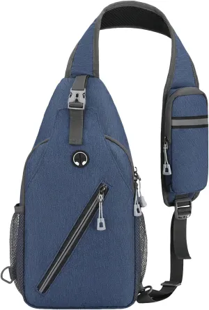 New Simple Men's Splash Proof Chest Bag Sports Leisure Shoulder Bags Fashion Student Messenger Bag Mens (Blue, One Size)