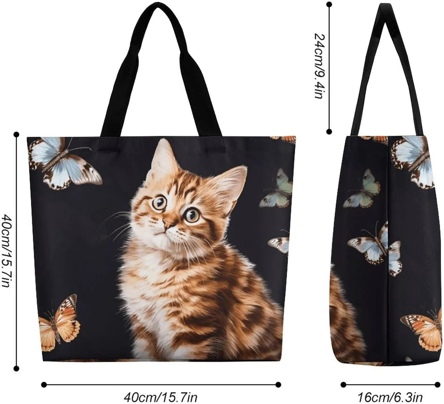 Painting Flower Pigs Beach Bag Reusable Tote Bag Foldable Grocery Bags Women Shopping Bags for Daily Essentials