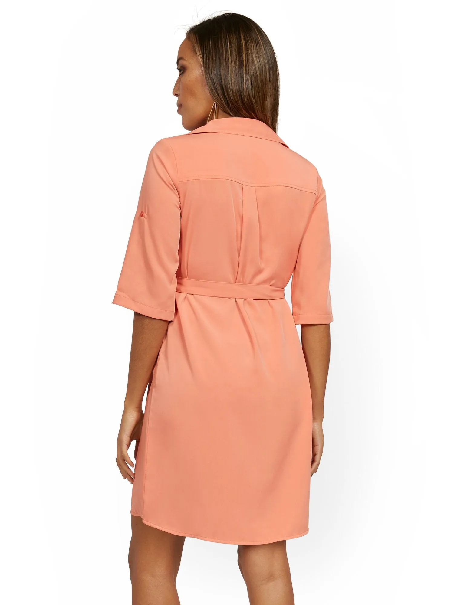 Petite Four-Pocket Shirtdress