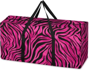 Pink Black Graffiti Extra Large Moving Bags Heavy Duty Storage Bags Cloth Wrap Around Handles Double Zipper Reusable Convenient Foldable Storage Tote for Travel Camping Space Save