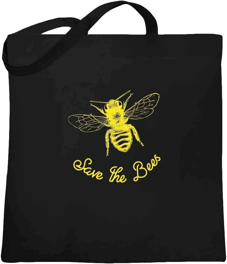 Pop Threads Save the Bees Retro Canvas Tote Bag