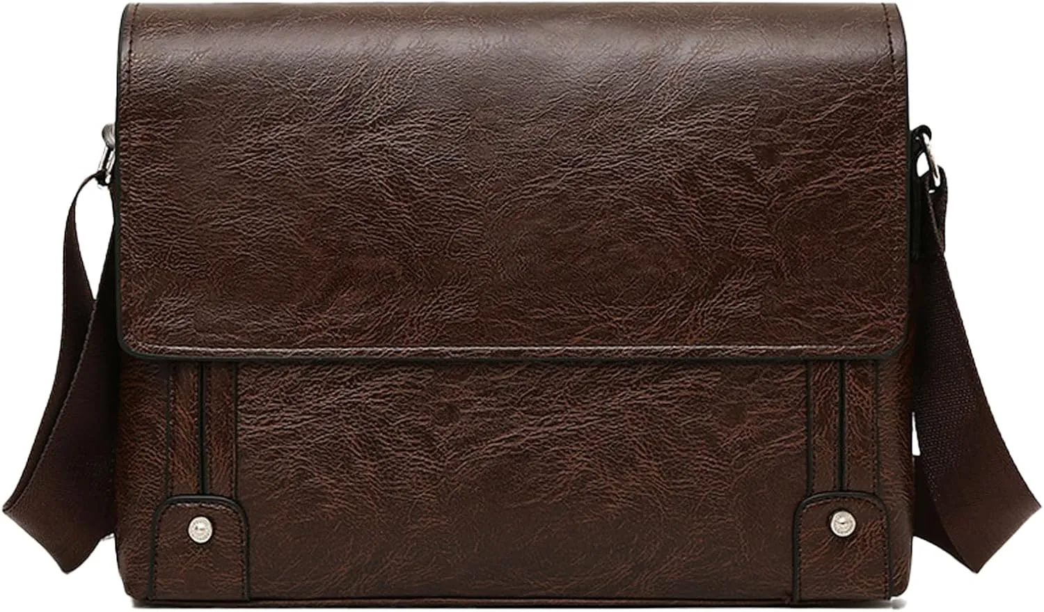 PORT&LOTUS Messenger Bags for Men - Small PU Leather Crossbody Bags