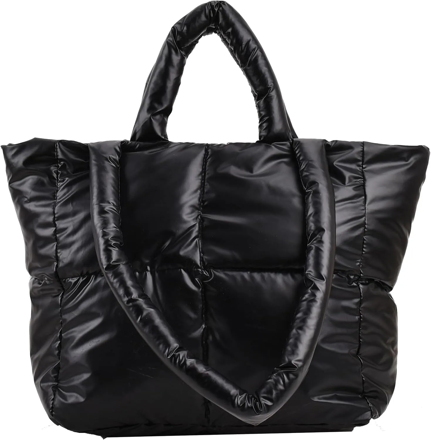 Puffer Tote for Women Large Quilted Purse Ladies Padding Shoulder Lightweight Puffy Tote and Satchels