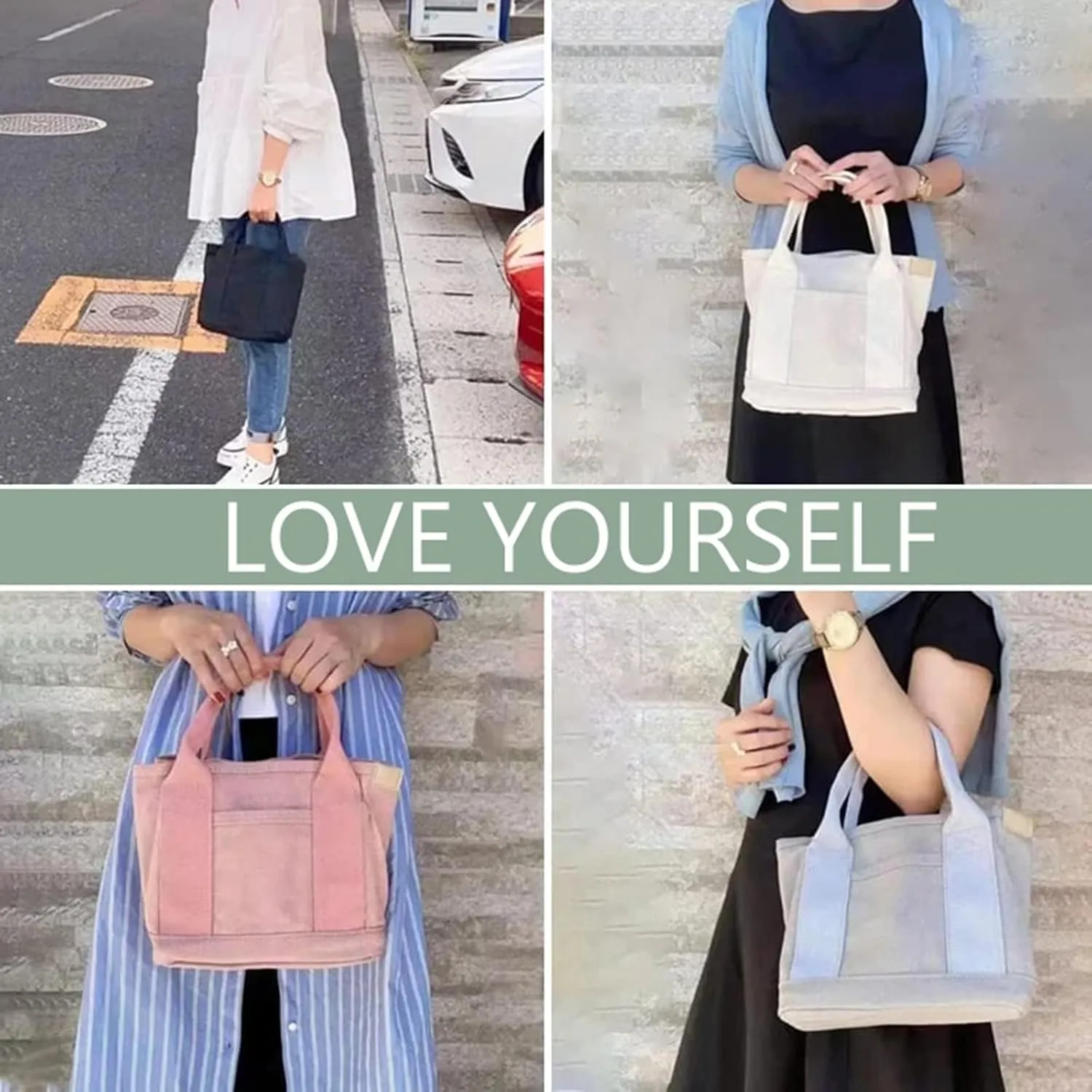 Purses for Women Unisex Large Capacity Bag Fashion Portable Canvas Bag Shoulder Messenger