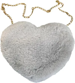 Retro Clutch Underarm Purse Fashion Love Bag Peach Heart Bag Women Chain Crossbody Plush One Shoulder Wool