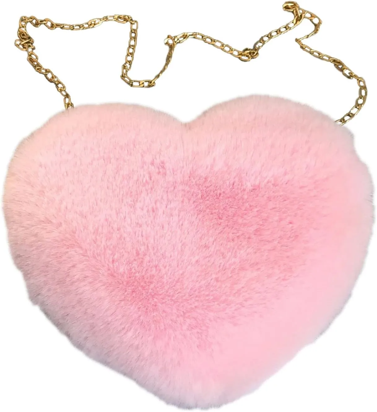 Retro Clutch Underarm Purse Fashion Love Bag Peach Heart Bag Women Chain Crossbody Plush One Shoulder Wool