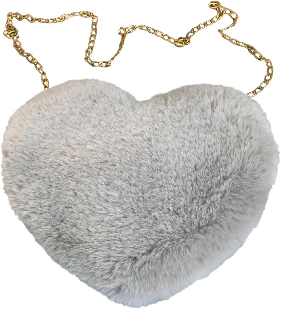 Retro Clutch Underarm Purse Fashion Love Bag Peach Heart Bag Women Chain Crossbody Plush One Shoulder Wool