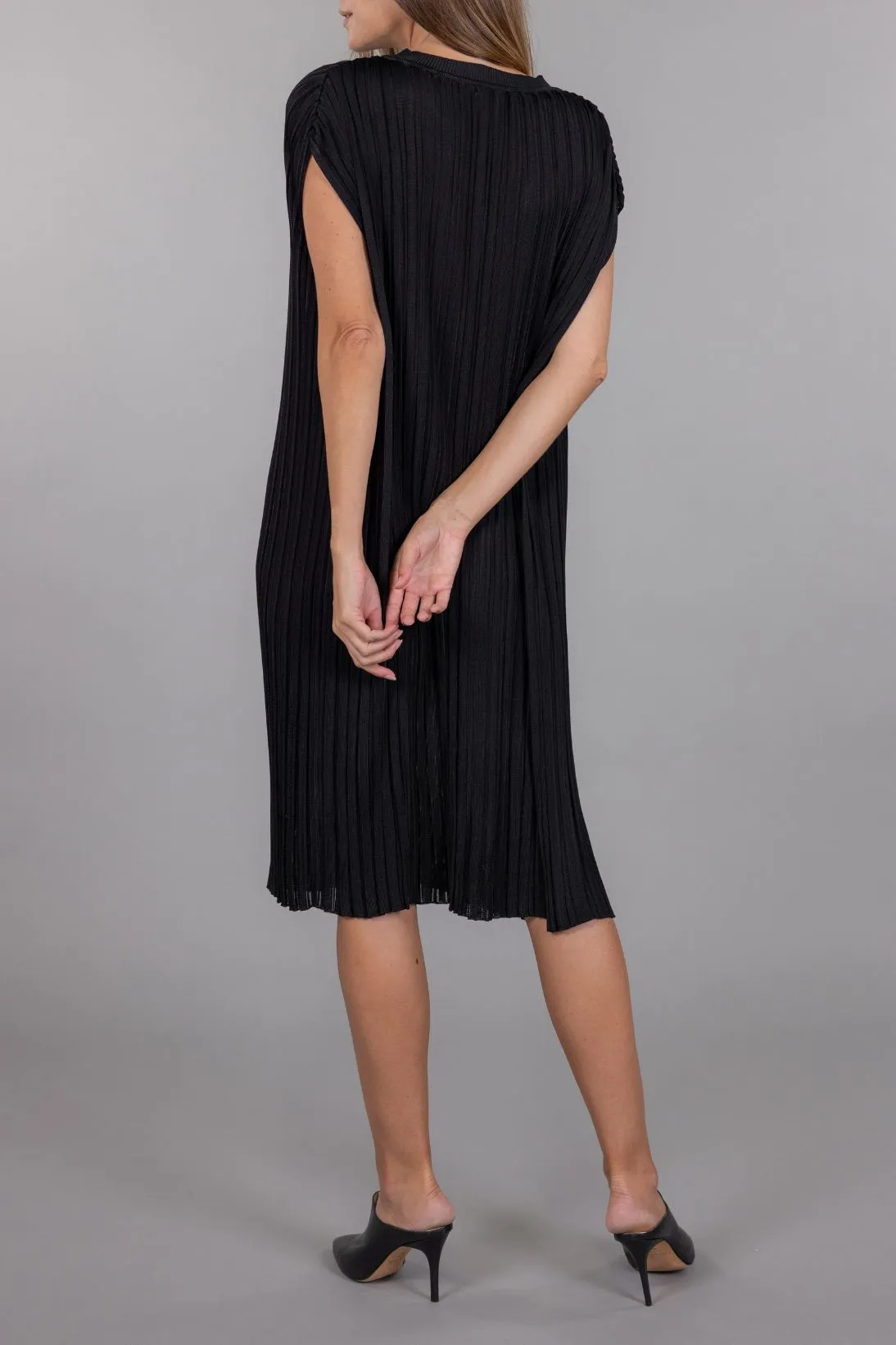 RIBBED VISCOSE DRESS