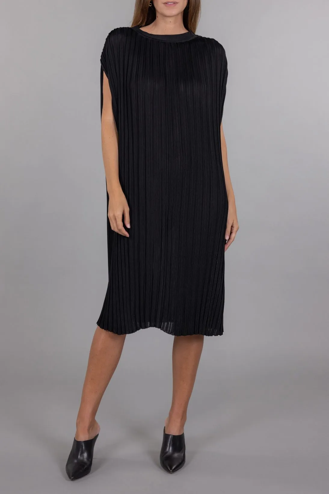 RIBBED VISCOSE DRESS