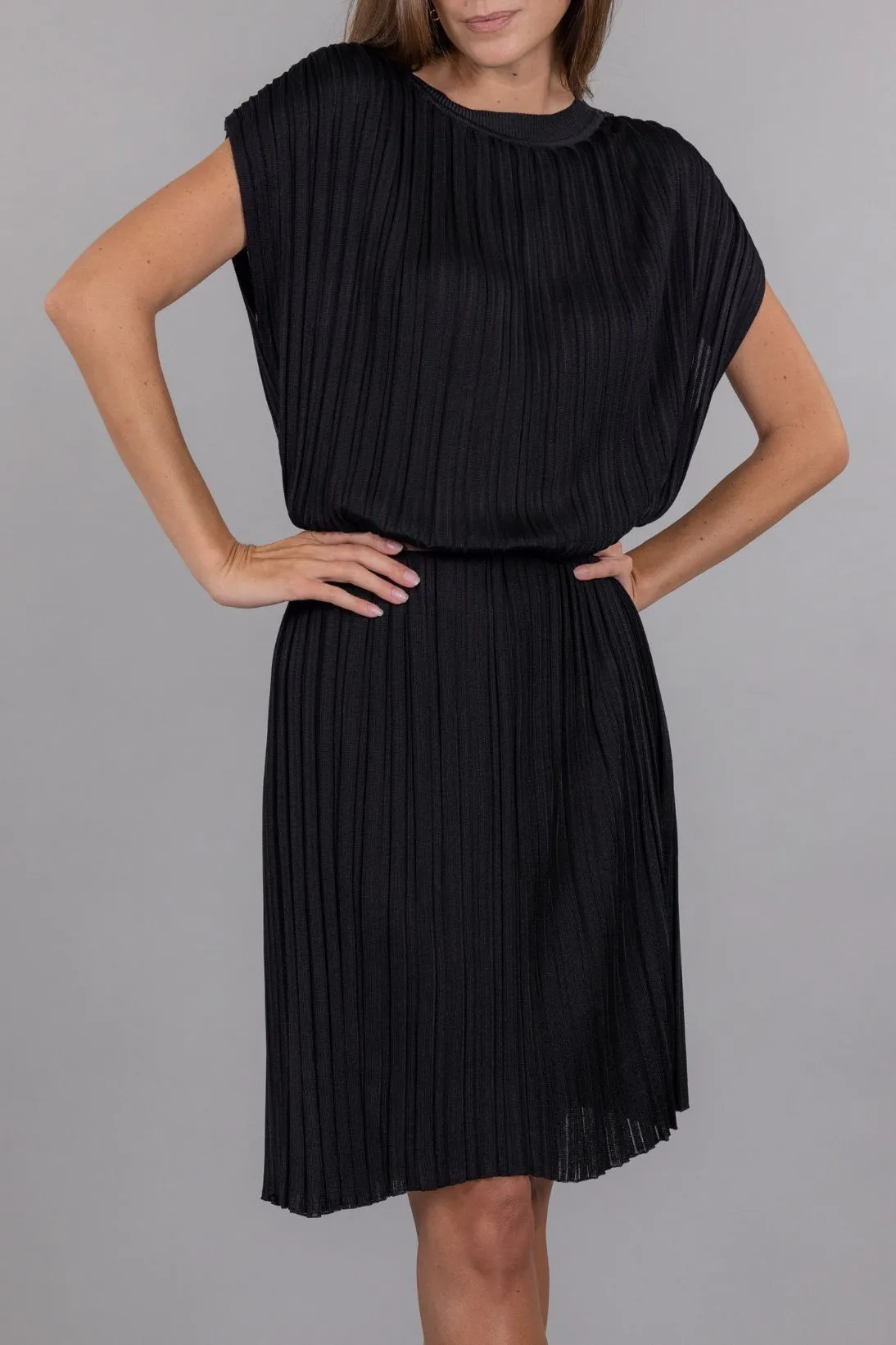 RIBBED VISCOSE DRESS