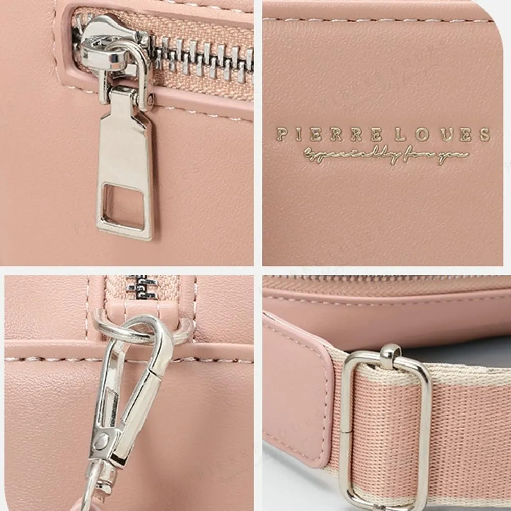 Rungion Casual Crossbody Bags for Women Vegan Leather Phone Purses Small Shoulder Handbags Satchels with Wide Strap