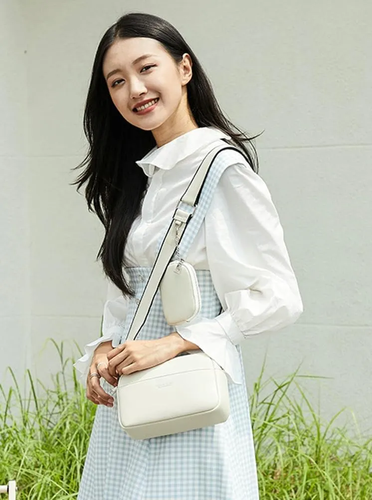 Rungion Casual Crossbody Bags for Women Vegan Leather Phone Purses Small Shoulder Handbags Satchels with Wide Strap