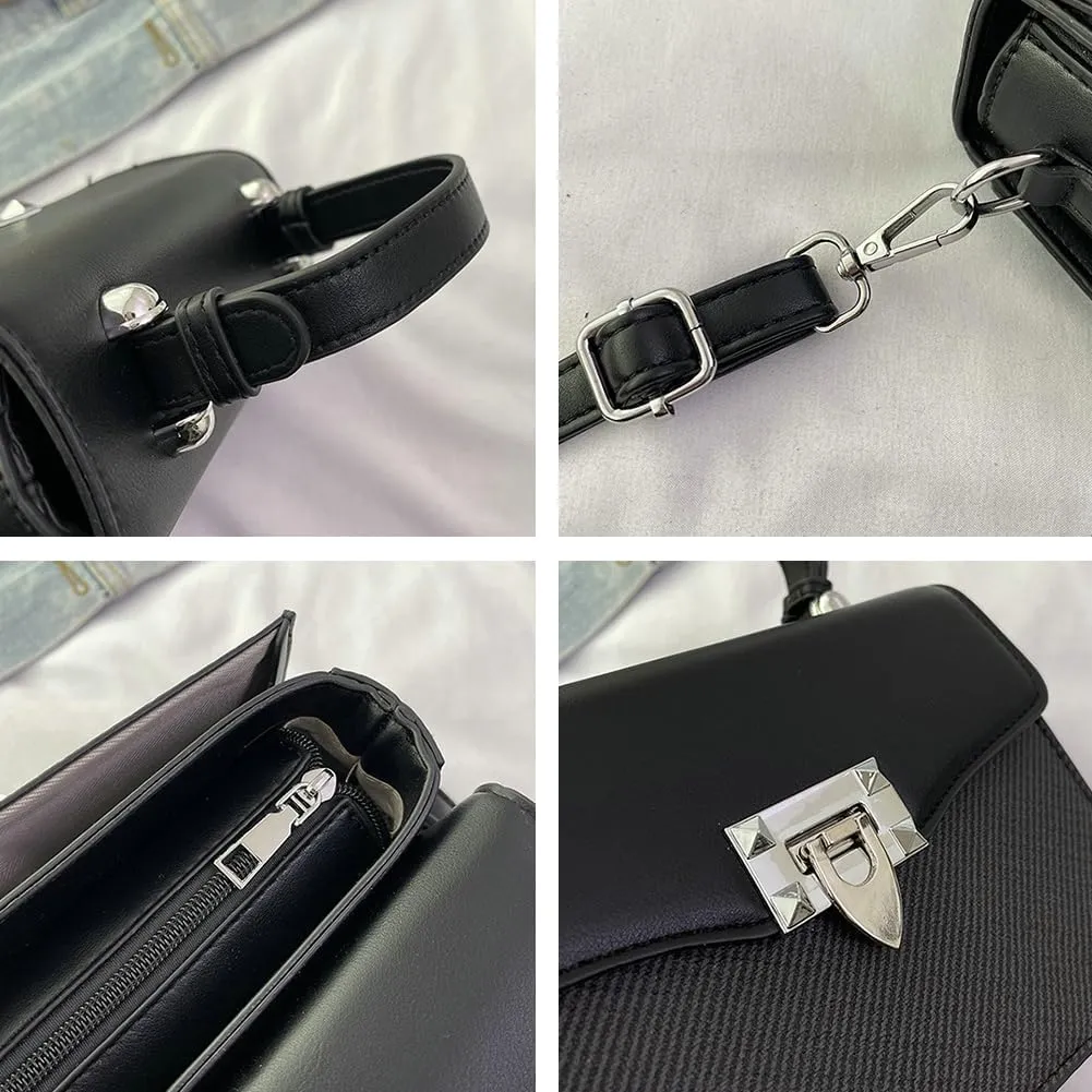 Rungion Casual Trendy Handbag Purses for Women Vegan Leather Small Y2k Crossbody Bag Ladies Party Shoulder Satchels 2025
