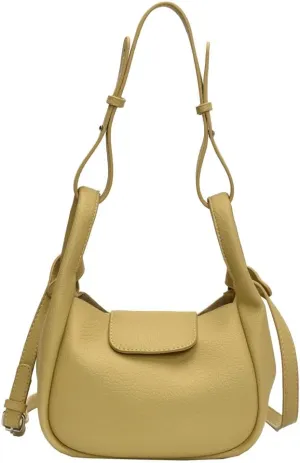 Rungion Womens Trendy Bucket Handbag Purse Small Vegan Leather Shoulder Crossbody Bag Cute Y2k Satchels 2Pcs