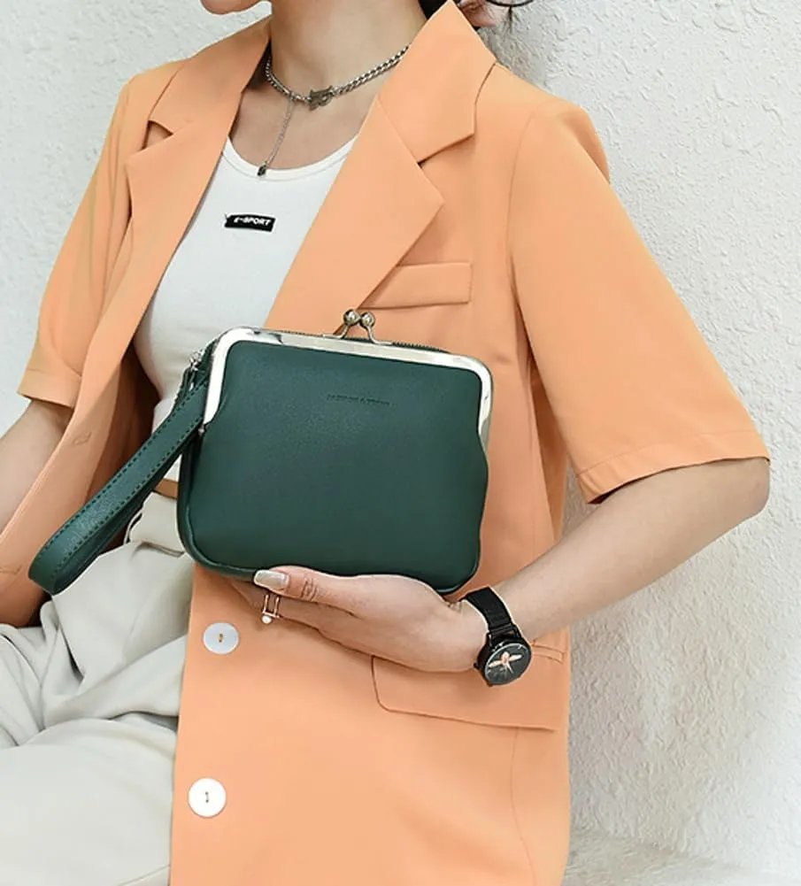 Rungion Wristlet Purse for Women Small Vegan Leather Clutch with Strap Crossbody Shoulder Bags Handbag Phone Satchels 2025