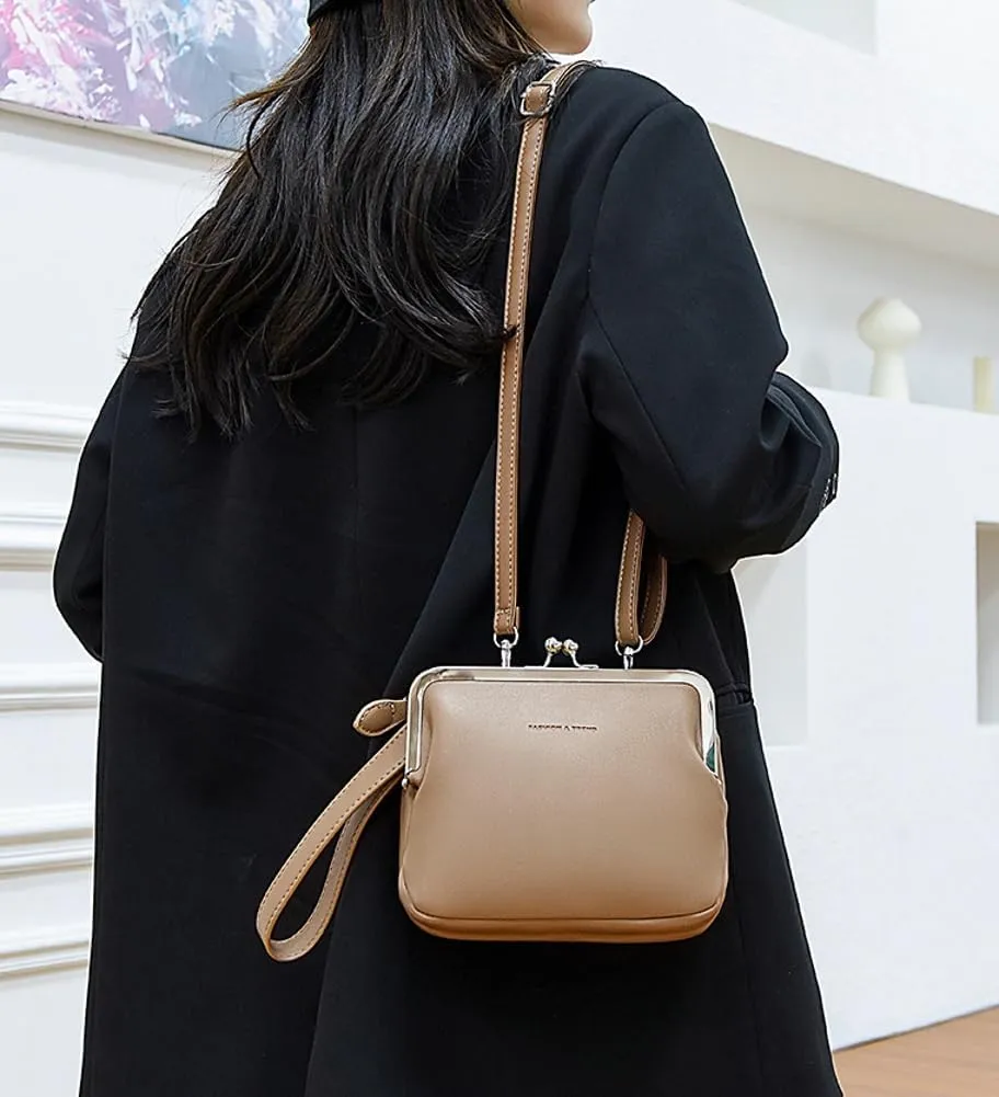 Rungion Wristlet Purse for Women Small Vegan Leather Clutch with Strap Crossbody Shoulder Bags Handbag Phone Satchels 2025