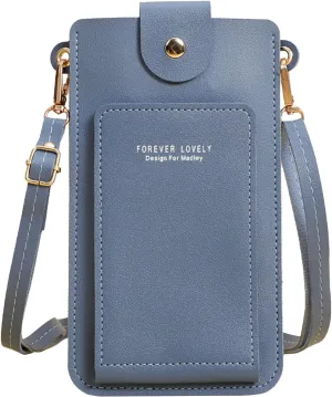 Shoulder Bags for Women Women Artificial Leather Solid Color Hasp Transparent Operation Ccreen Phone Bag Shoulder