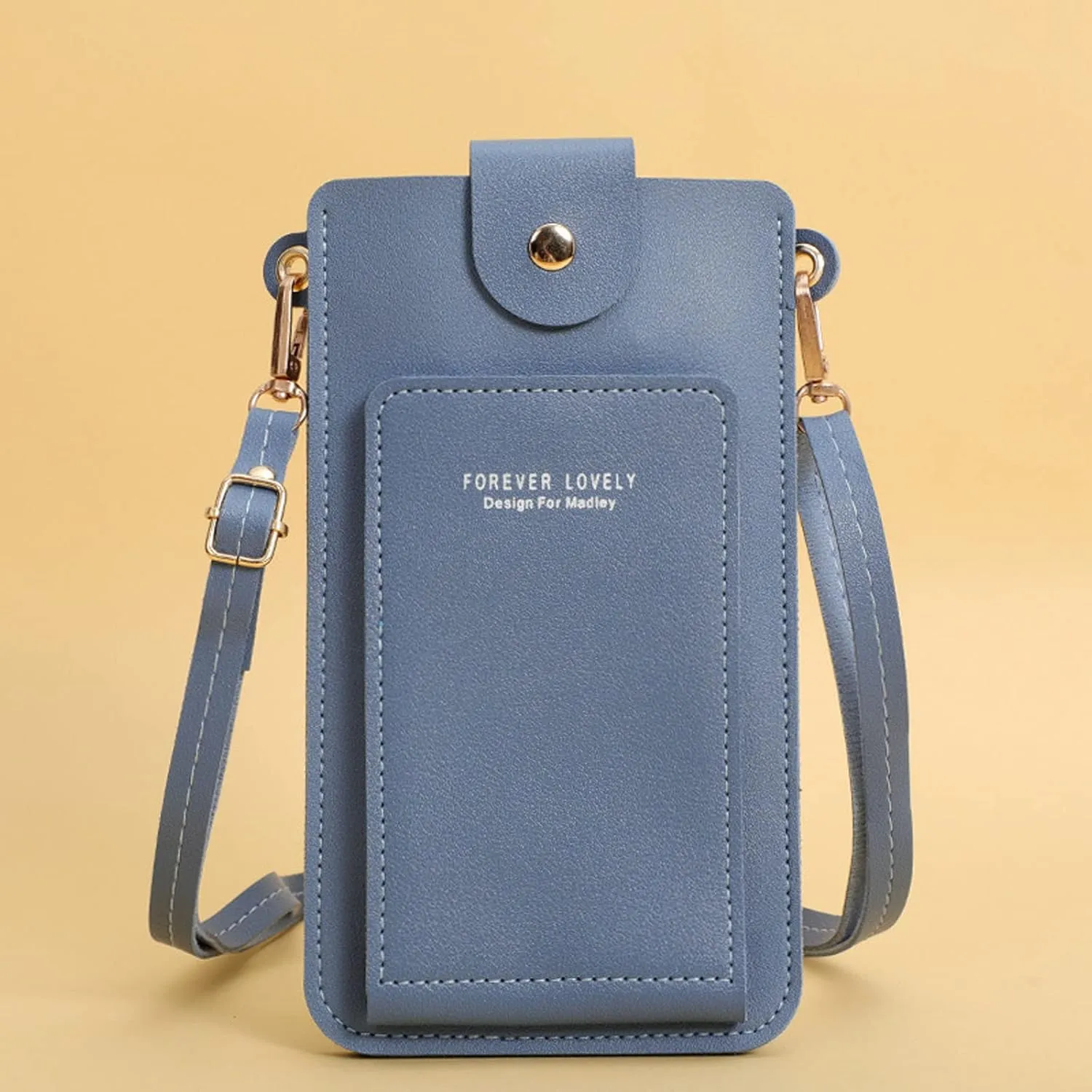 Shoulder Bags for Women Women Artificial Leather Solid Color Hasp Transparent Operation Ccreen Phone Bag Shoulder