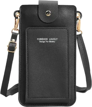 Shoulder Bags for Women Women Artificial Leather Solid Color Hasp Transparent Operation Ccreen Phone Bag Shoulder