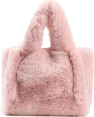 Shoulder Bags Purse Women's Winter Small Size Solid Color Simple Plush Handbag