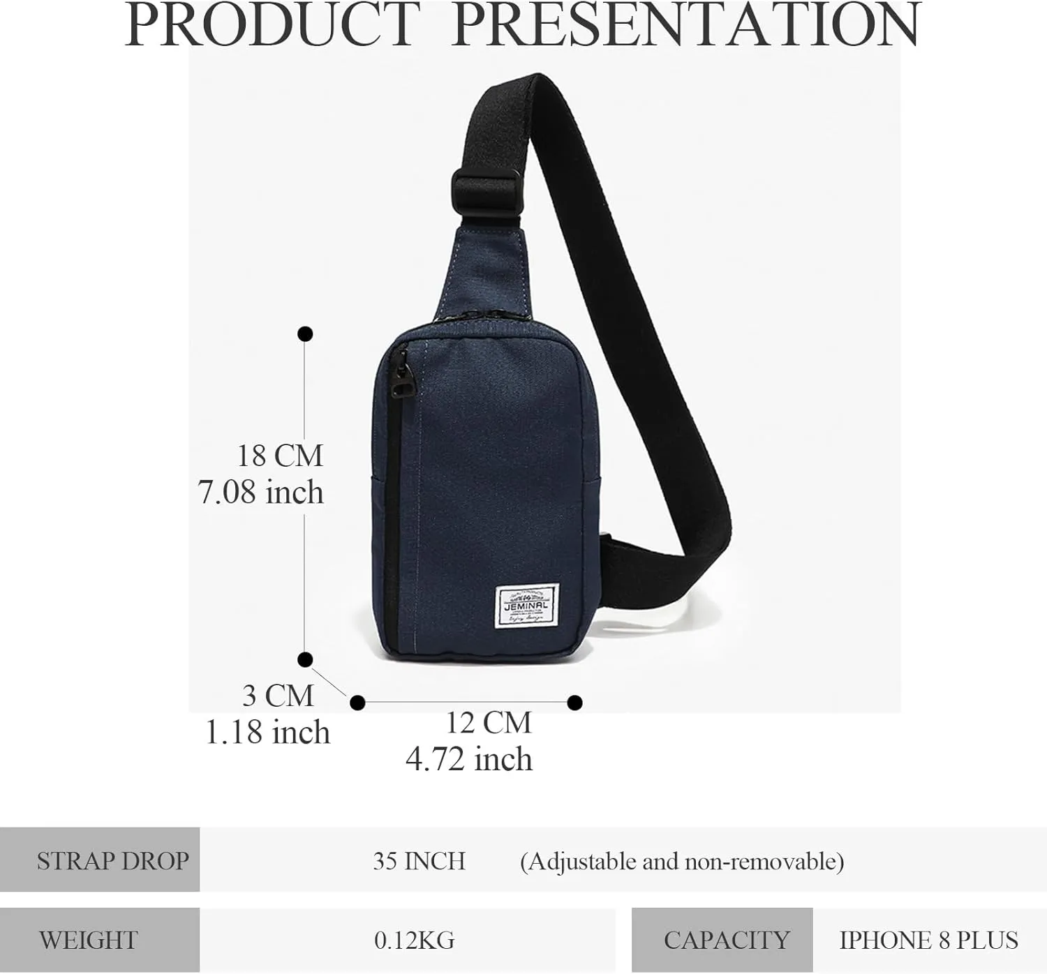    Shoulder Crossbody Bag Hiking Backpack Travel Bag Men Women Sling Backpack Multifunctional (Blue)