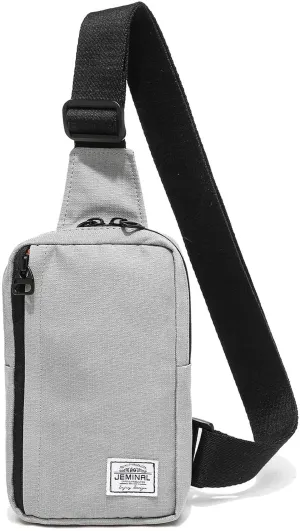    Shoulder Crossbody Bag Hiking Backpack Travel Bag Men Women Sling Backpack Multifunctional (Light Gray)