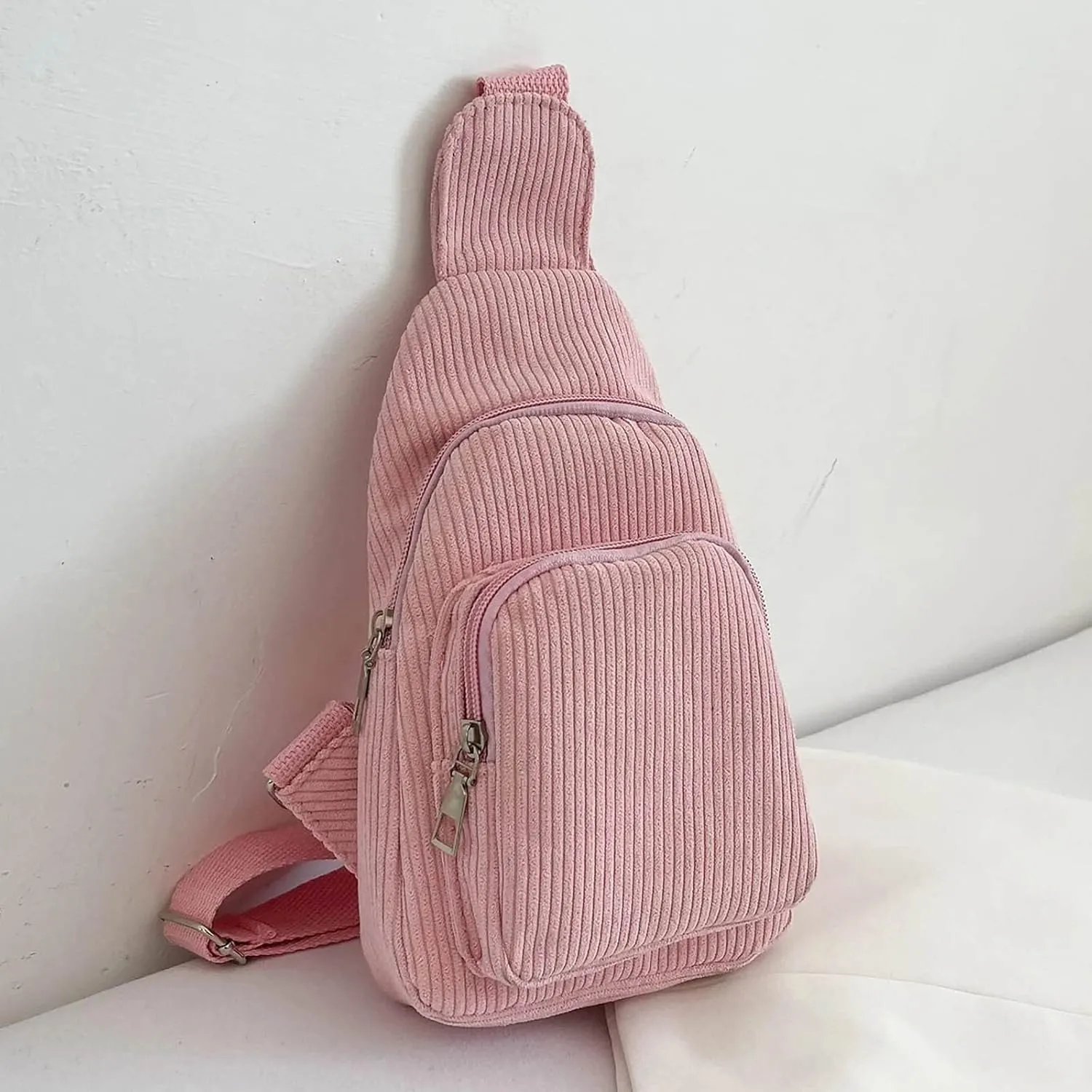 Shoulder Handbags Mini Corduroy Sling Bag Women Shoulder Bag Chest Purse Package
