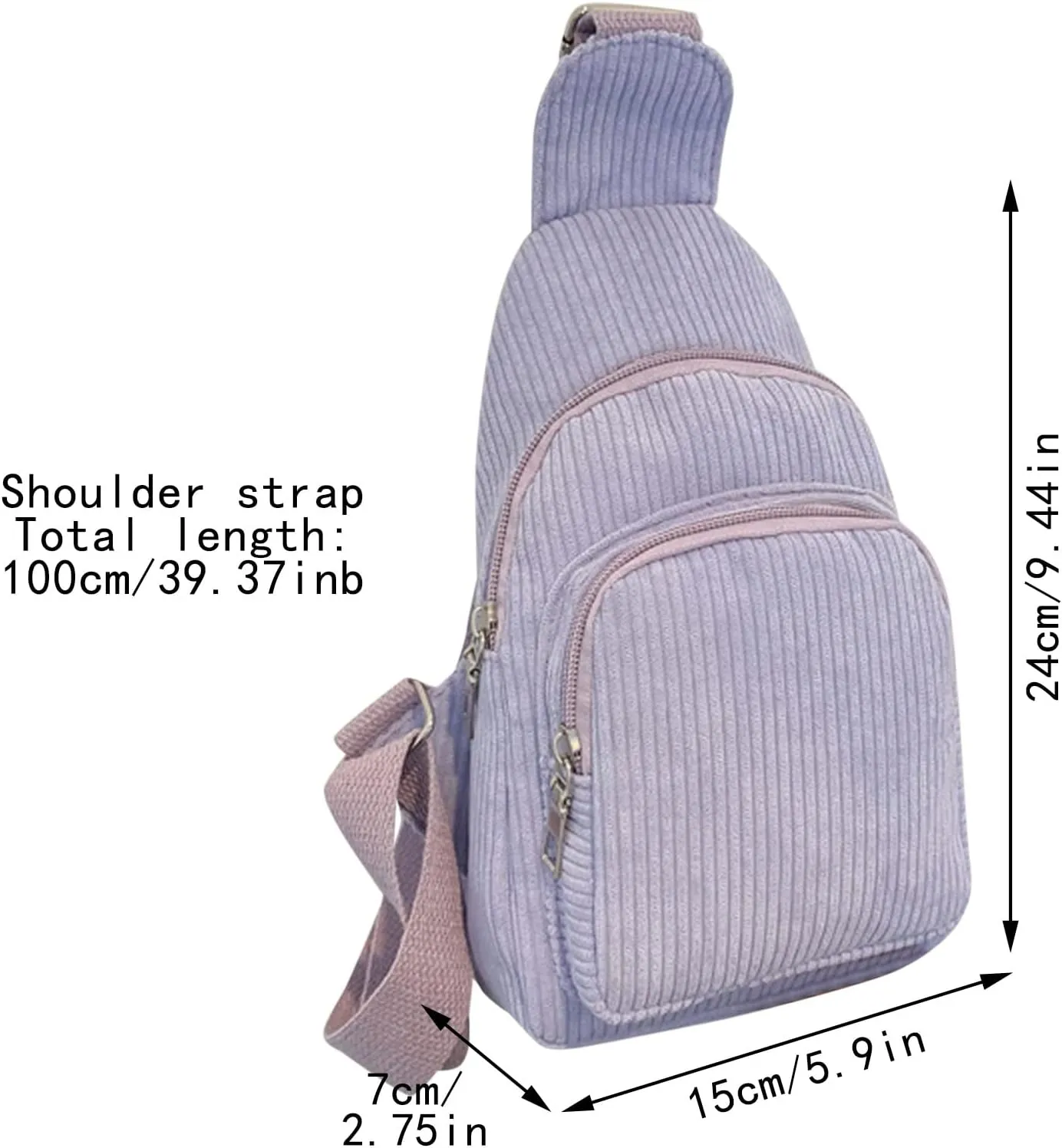 Shoulder Handbags Mini Corduroy Sling Bag Women Shoulder Bag Chest Purse Package