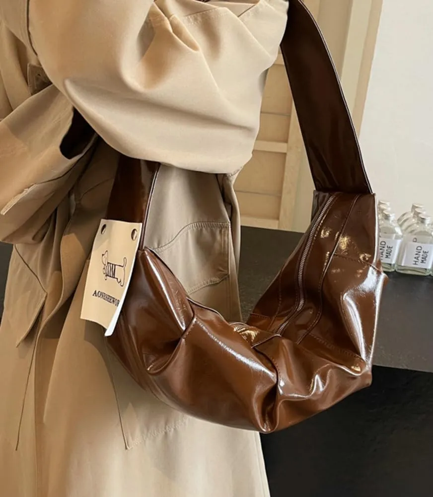 Slouchy Shoulder Bag for Women Dumpling Large Crossbody Tote Purses Soft Vegan Leather Handbag Fashion Satchels