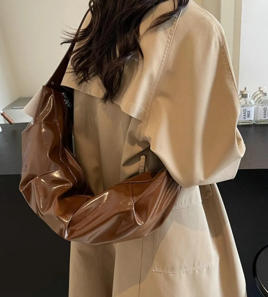 Slouchy Shoulder Bag for Women Dumpling Large Crossbody Tote Purses Soft Vegan Leather Handbag Fashion Satchels